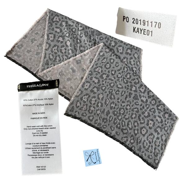 Stella & Dot Leopard Shawl Scarf Wrap - Picture 1 of 6